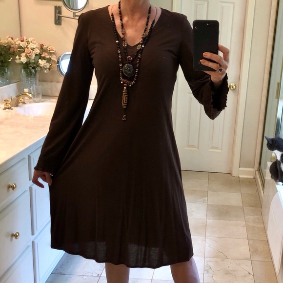 FREE WITH PURCHASE: Dress, brown stretch, Size M - Picture 3 of 9
